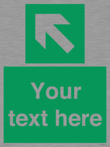 Custom Arrow Top Left Sign